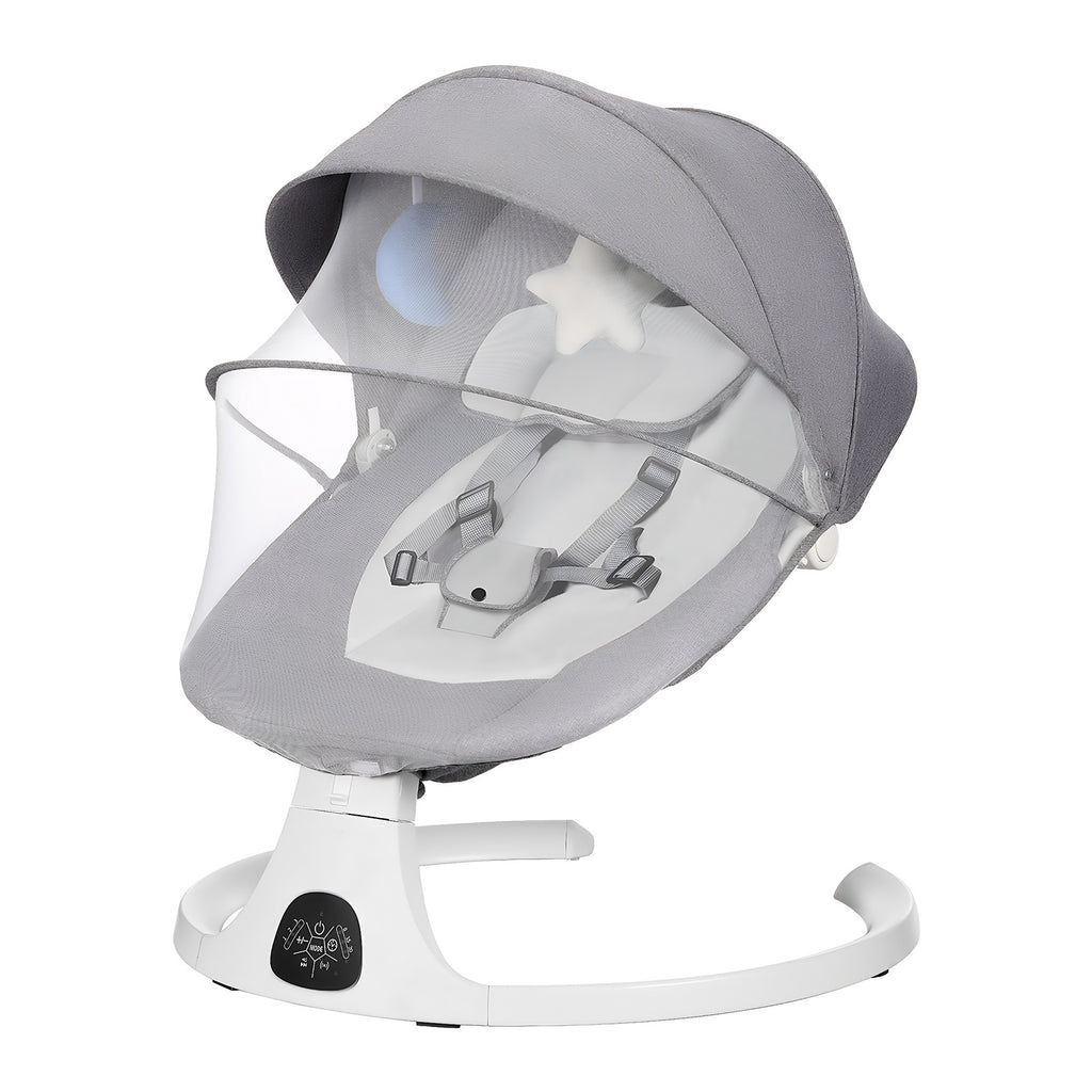Baby Swing Infant Swing Electric Toddler Baby Rocker Portable for Newborn Boy Girl, 5 Natural Motion Speeds with Remote Contr