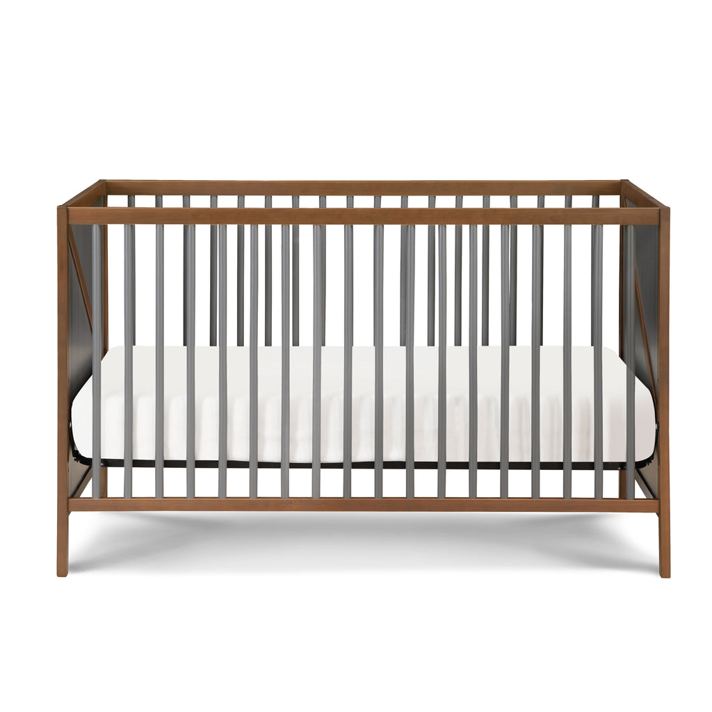Pixie Zen 3-in-1 Crib in Walnut/Charcoal | Premium Home Decor - Grand Goldman