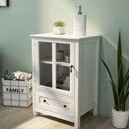 Buffet storage cabinet with single glass doors and unique bell handle - Grand Goldman Shop