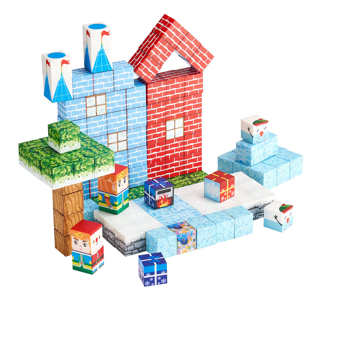 Magnetic Blocks 150 PCS Glacier Castle Set STEM Montessori Sensory Toys - Grand Goldman