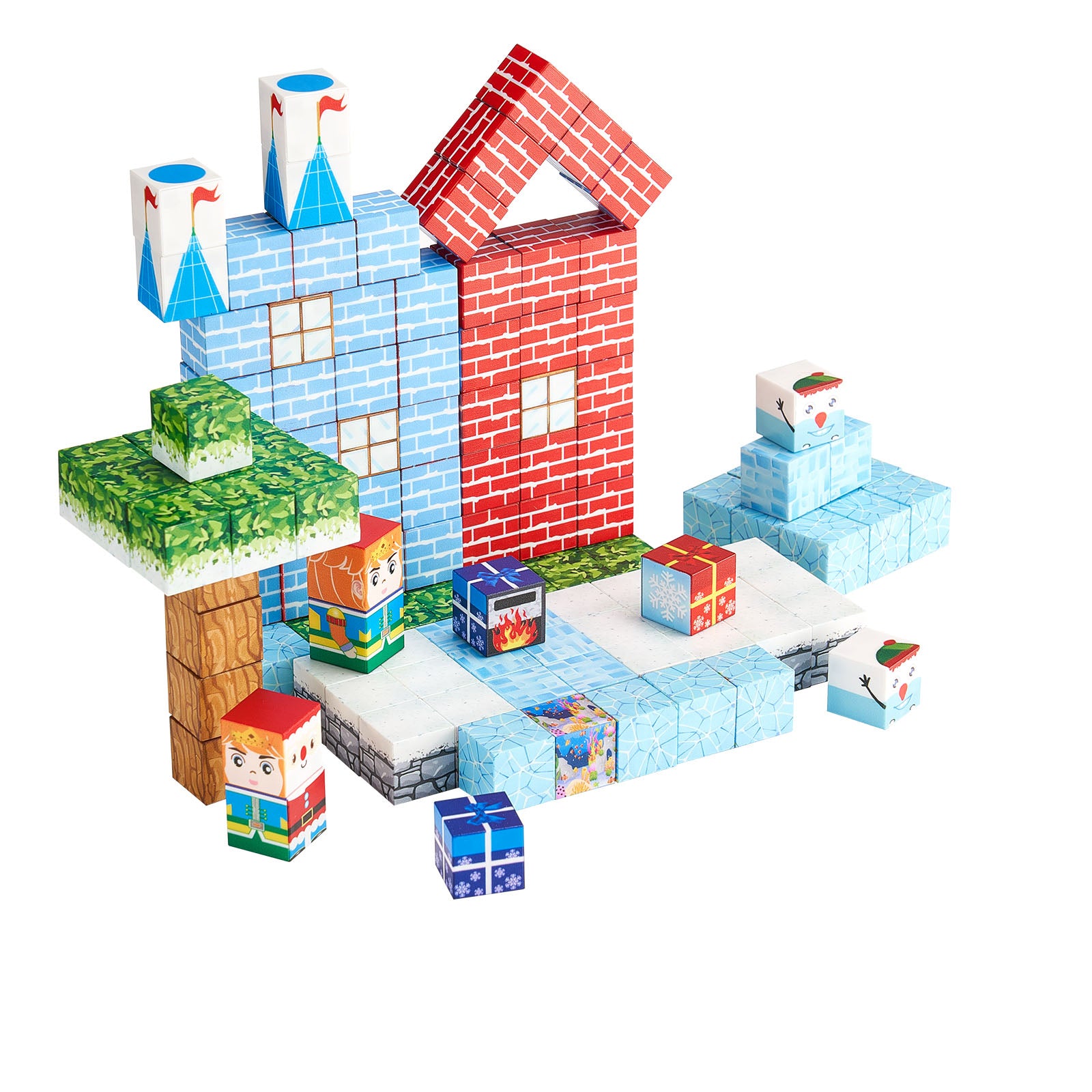 Magnetic Blocks 150 PCS Glacier Castle Set STEM Montessori Sensory Toys - Grand Goldman