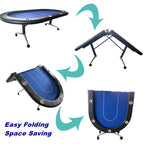 INO Design 94' Fodable Poker Table for 10 players, Blue - Grand Goldman