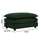 Chenille Fabric Ottomans Footrest to Combine with 2 Seater Sofa, 3 Seater Sofa and 4 Seater Sofa, Green Chenille - Grand Goldman Shop