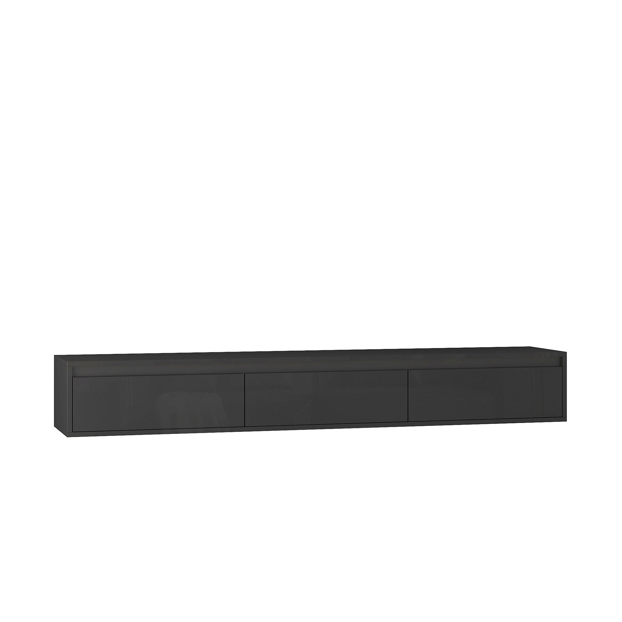 Floating TV Stand, Wall Mounted TV Shelf with Led Lights & Power OutletTV Cabinet for Black tv Stands for Living Room - Grand Goldman Shop