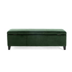 Indoor Forest Green Storage Ottoman Bench - 51.25''L Upholstered Entryway Bench with Hidden Storage, 300lbs Weight Capacity for Living Room, Bedroom & Hallway - Grand Goldman Shop