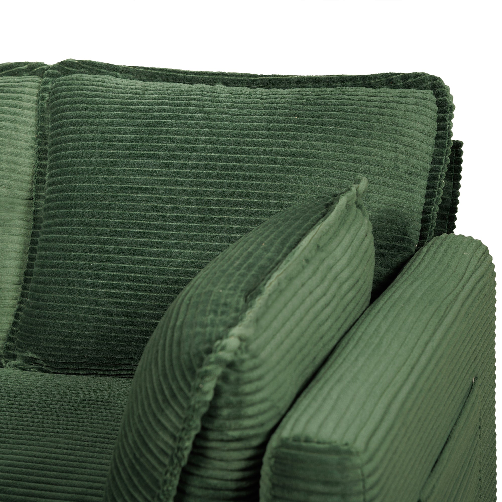 48' Soft Corduroy Loveseat Couch W/Soft Cushions,Side Storage Pocket,Sturdy Composite Board & Solid Wood Frame, High Rebound Sponge,Easy Assembly,Ideal for Living Room,Apartment,Dorm,Office. - Grand Goldman Shop