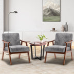Mid-Century Modern Wingback Accent Chair with Solid Wood Frame and Extra-Thick Backrest – Lounge Chair for Living Room, Bedroom, or Reading Room - Grand Goldman Shop
