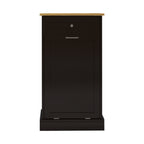 One Drawers and One-Compartment Tilt-Out Trash Cabinet Kitchen Trash Cabinet-Black - Grand Goldman Shop