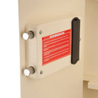Biometric Wall Safe with Left Open Door in Beige Steel, 0.82 Cubic Ft | Premium Home Decor - Grand Goldman