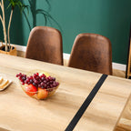 Rustic Industrial Rectangular Wood Dining Table For 4-6 Person, With 1.5' Thick Engineered Wood color Tabletop and Black Metal Legs,Desk For Kitchen Dining Living Room, 55.1' x 31.4'x 29.9'1529W115172 - Grand Goldman Shop