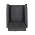Smoke Fabric Push Back Chair for Elegant Home Décor - Grand Goldman Shop