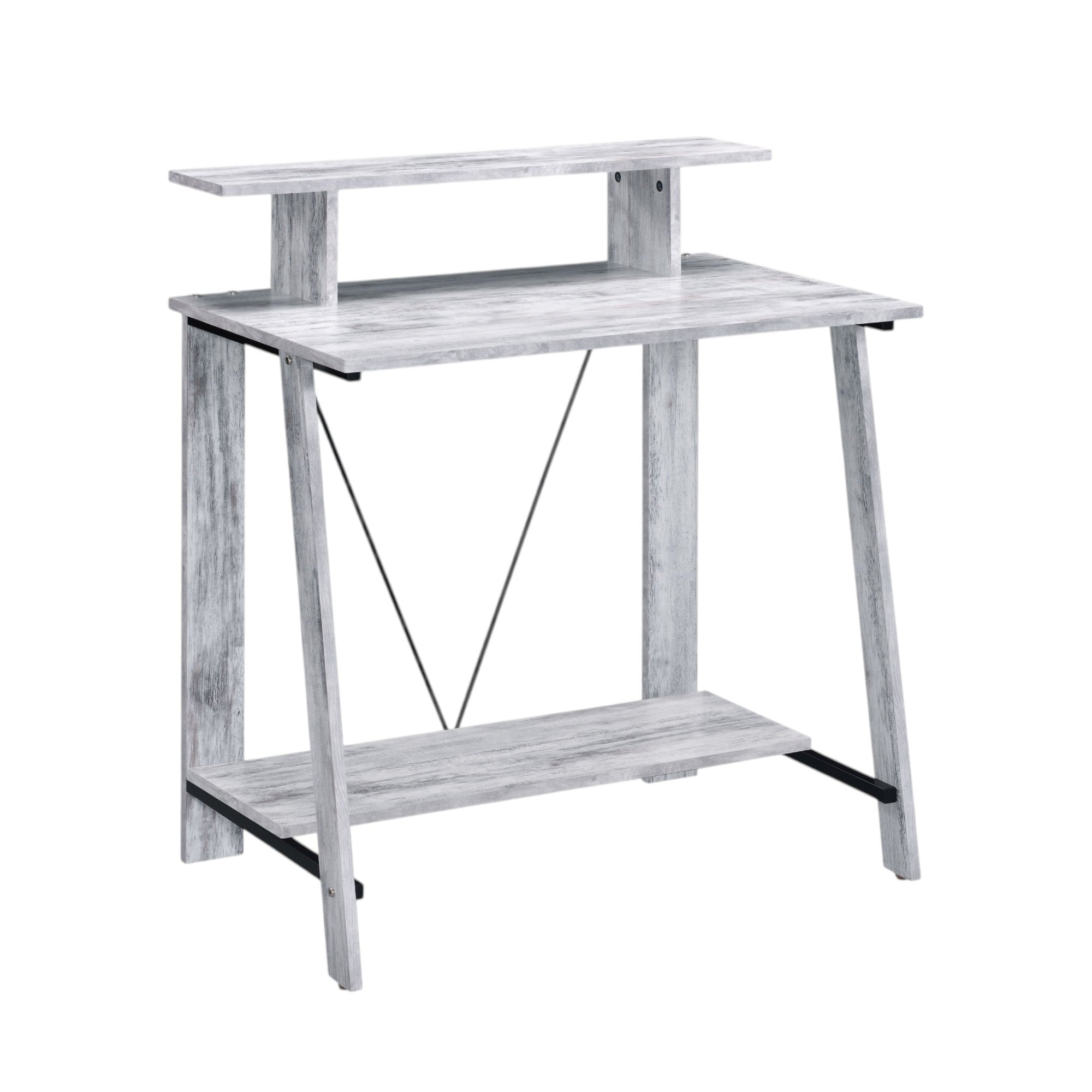 Nypho Antique White & Black Finish Writing Desk | Premium Home Decor - Grand Goldman