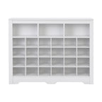 Sleek Design 24 Shoe Cubby Console, Modern Shoe Cabinet - Grand Goldman Shop