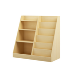 Kids Bookshelf and Toy Storage Organizer, Multifunctional 4 Tier Wooden Kids Book Shelf with  Bookcase Display Stand in Kids 