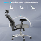 Office Chair Ergonomic Desk Chair, High Back Computer Chair with Wheels, Home Sutdy Chair for Heavy People, Office Chair Adju