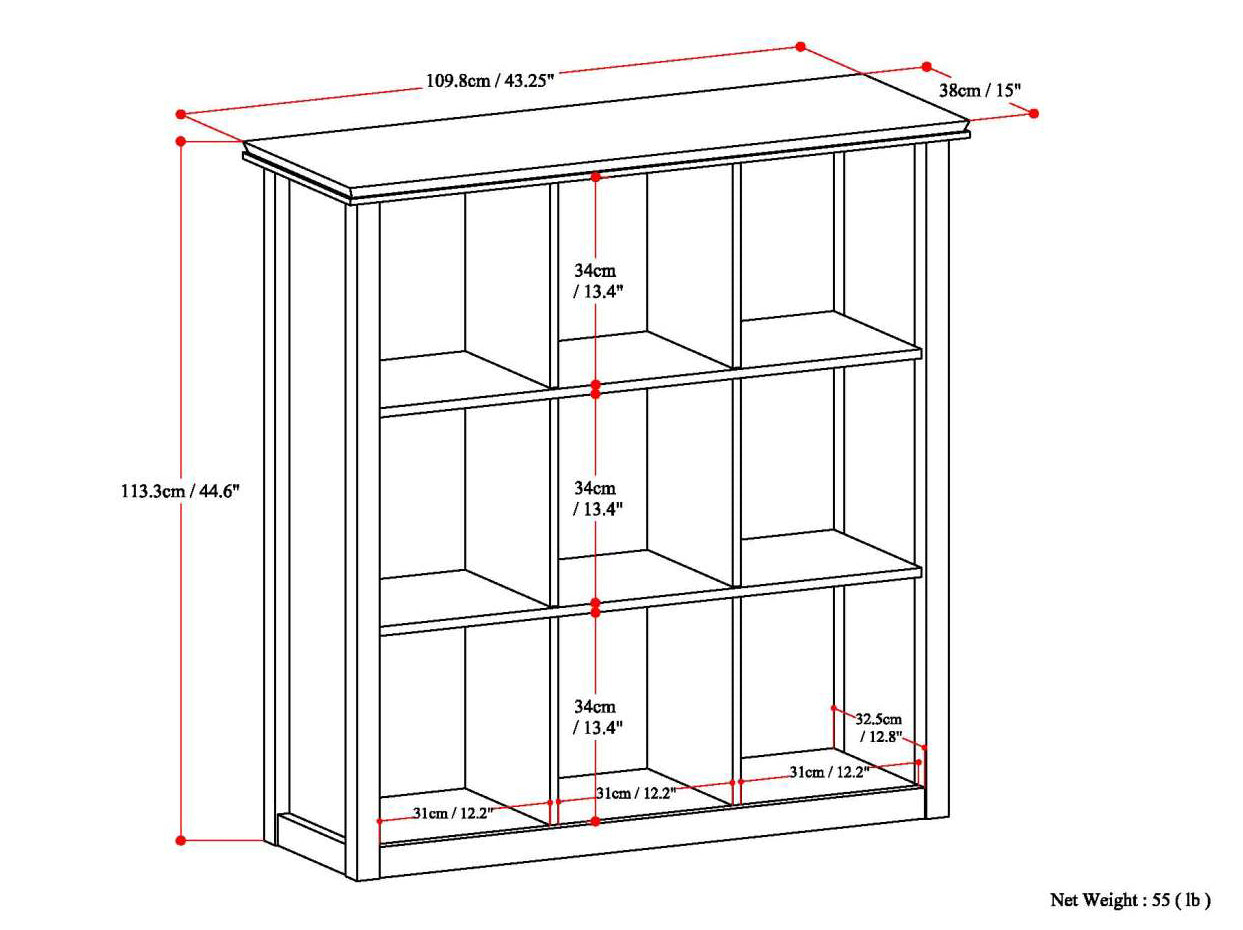 Artisan - 9 Cube Bookcase and Storage Unit - White - Grand Goldman