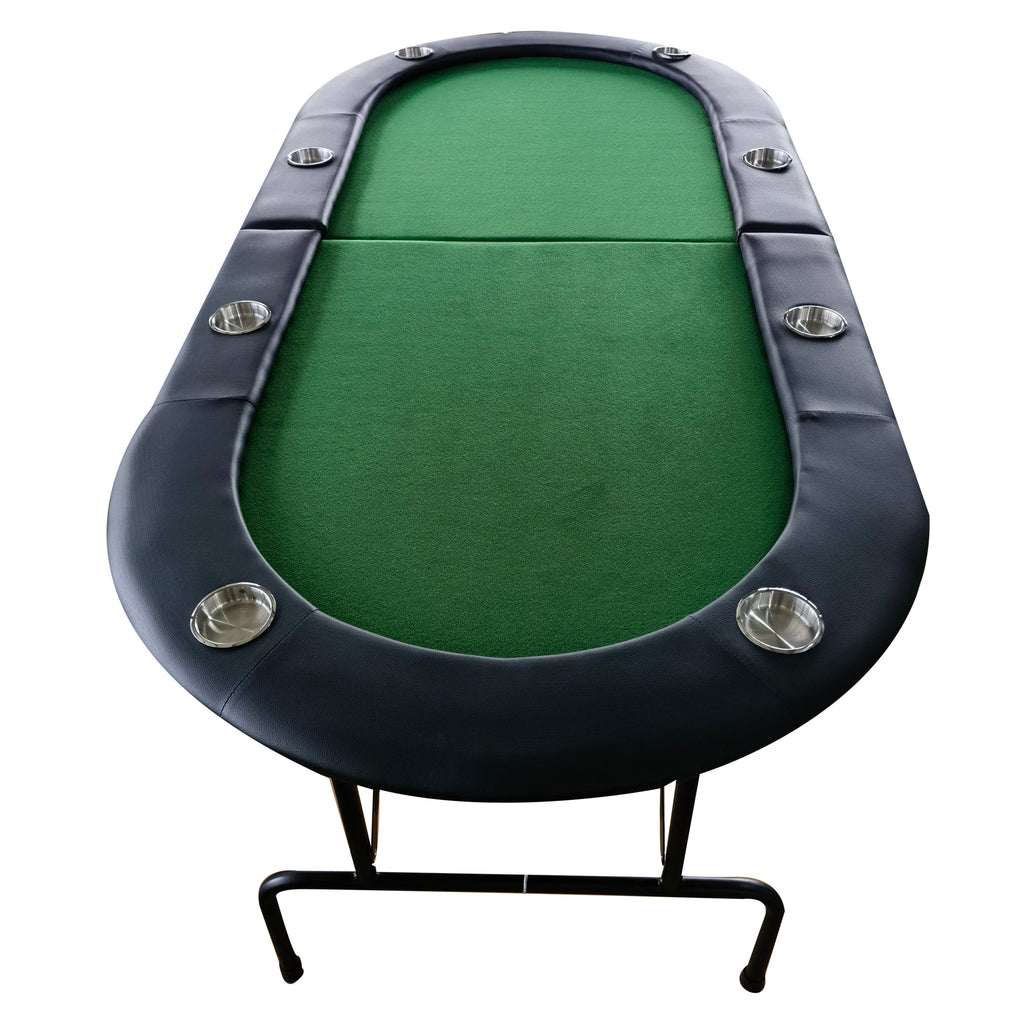 INO Design 73' Foldable Poker Table with Cup Holders #16364 Green | Premium Home Decor - Grand Goldman