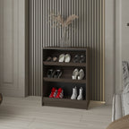 FM FURNITURE Oatman Shoe Rack with Open Storage, Wengue - Grand Goldman Shop