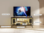 There are installation videos and scene videos. TV socket and LED light - TV stand TV up to 55 ', small unit modern TV console suitable for living room and bedroom, light grey - Grand Goldman Shop