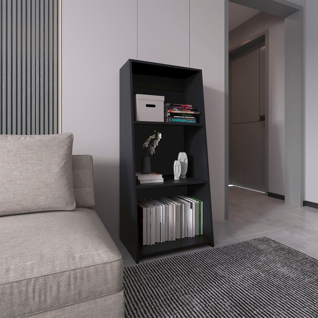 Bookcase 47' H, 3 shelves, Black - Grand Goldman