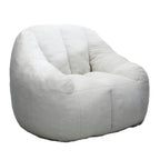 Comfy Bean Bag Chair with Memory Foam Filler – Tufted Soft Stuffed Bean Bag Sofa for Dorm, Apartment, or Living Room – White - Grand Goldman Shop
