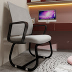 Minimalist Modern Office Chair with Metal Frame, Soft Comfort Mesh Backrest, Black+Gray, Polyurethane Cushion, Home & Office 