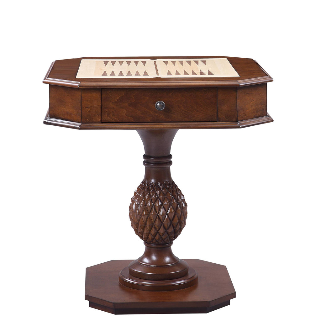 Bishop II Cherry Finish Game Table (Game Board reversible, Chess Figure does not include) | Premium Home Decor - Grand Goldma