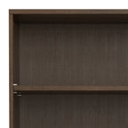Harper 5 Shelf Bookcase in Walnut Brown with Solid Wood Construction and Mid-Century Modern Design | Premium Home Decor - Gra
