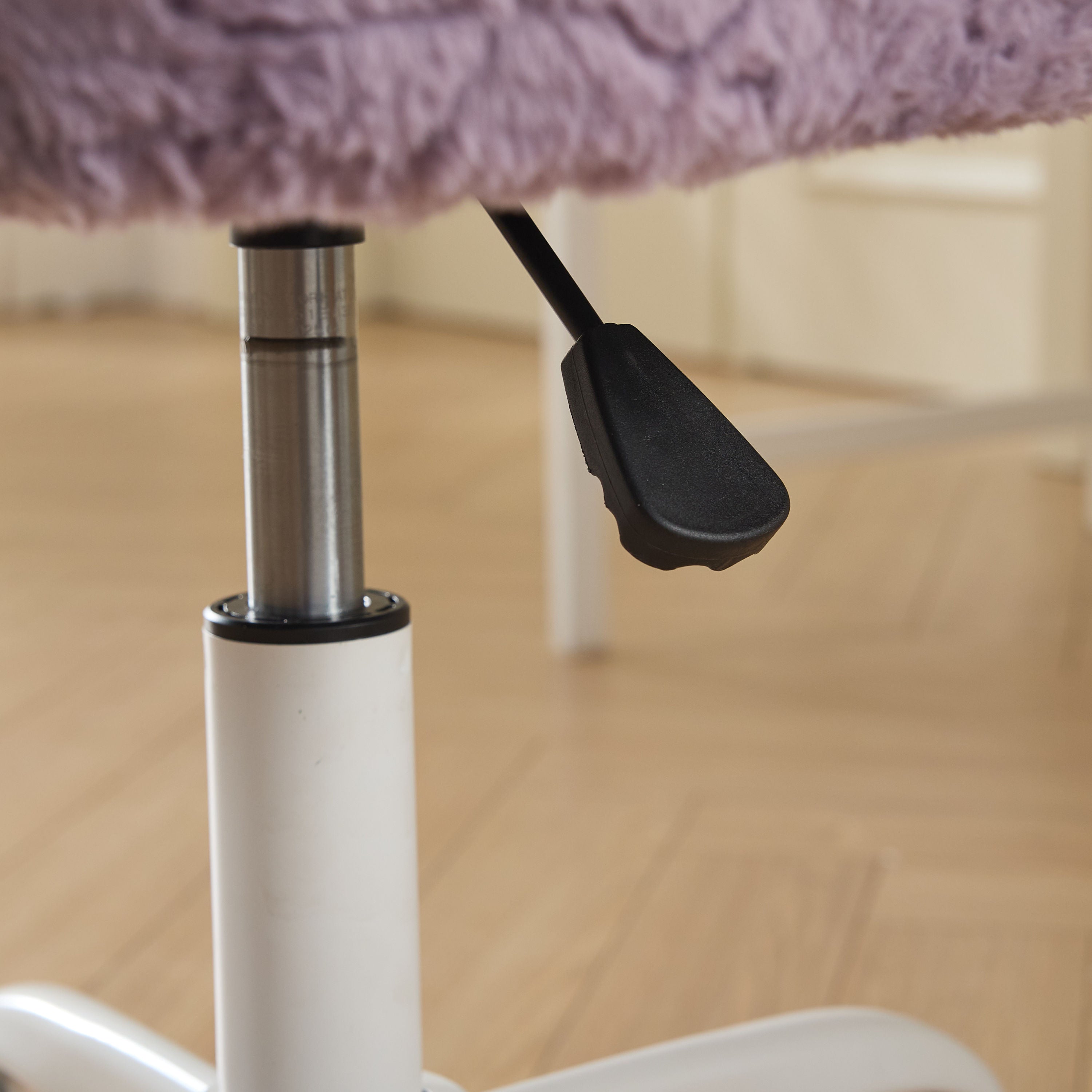 Stylish A&A Furniture Office Chair,Artificial rabbit hair Home Office Chair with Metal Base,Adjustable Desk Chair Swivel Offi