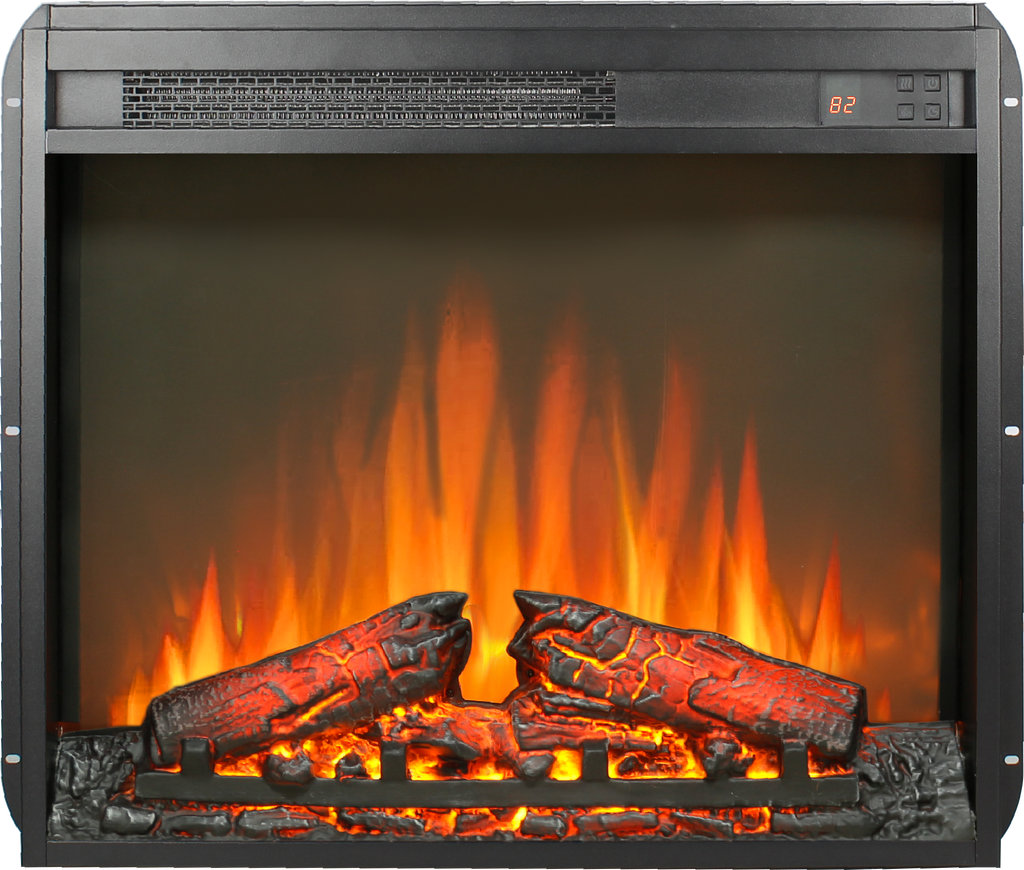 44' Electric Fireplace with Mantel for Living Room or Bedroom,23' Fireplace Insert Heater, Realistic Log and Flame Effect, Remote Control, Timer - Grand Goldman Shop