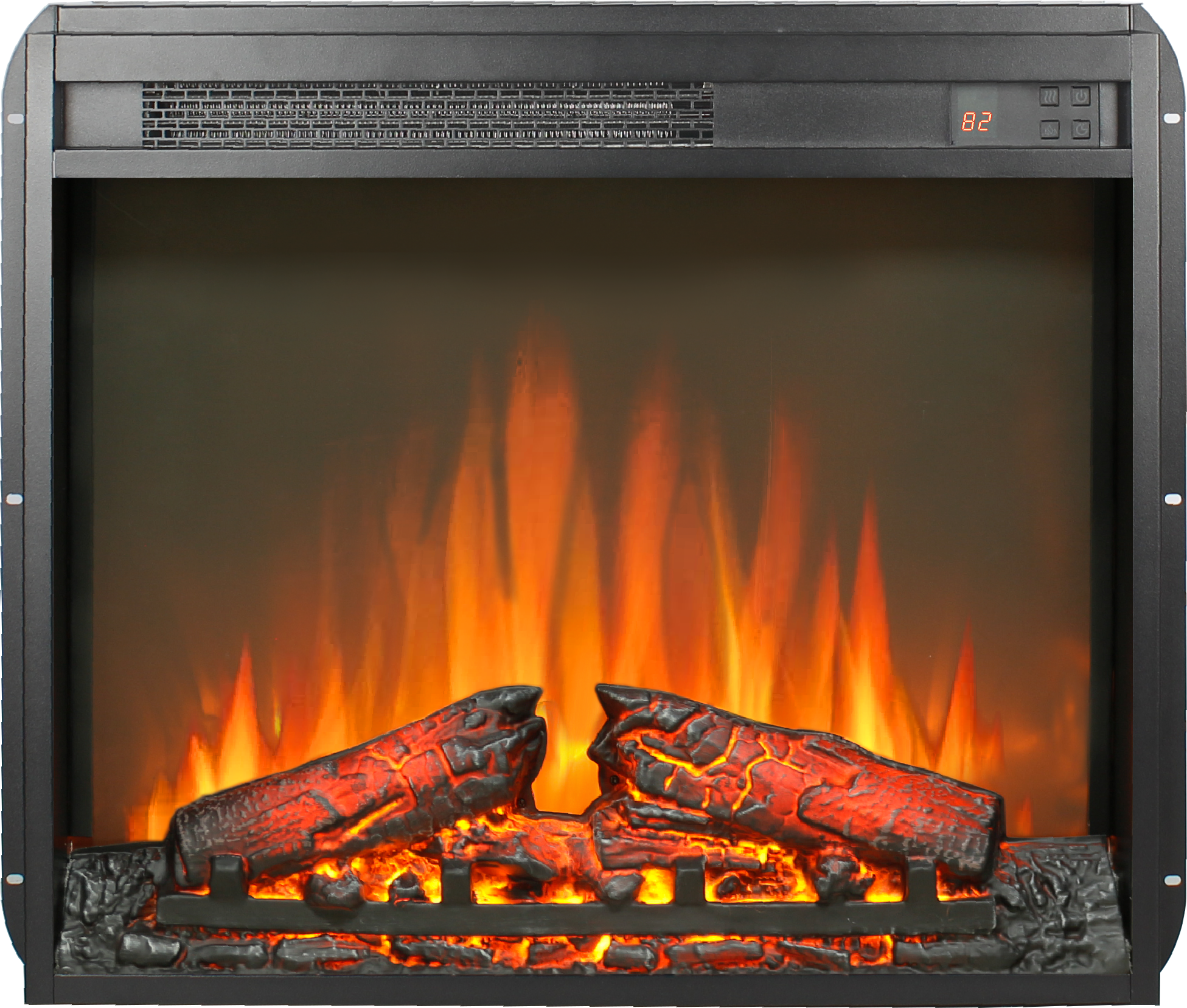 44' Electric Fireplace with Mantel for Living Room or Bedroom,23' Fireplace Insert Heater, Realistic Log and Flame Effect, Remote Control, Timer - Grand Goldman Shop