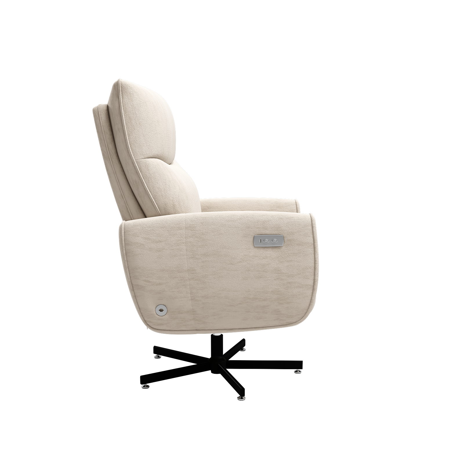 Power Swivel Recliner Chair, Electric Reclining with USB & Type-C Charging, 360° Swivel Velvet Upholstered Accent Chair, for 