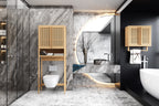 Toilet storage rack, independent bathroom, laundry room, space saving, natural color - Grand Goldman Shop