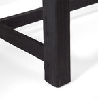 Cloud Outdoor Bench with Acacia Wood Frame and Slat Panel Design, Sandblast Grey and Black - Grand Goldman Shop