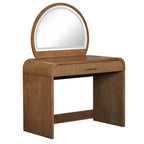 39' Makeup Vanity Table with Mirror Touch Screen Lighted Mirror, Dressing Table with Drawer for Bedroom, Espresso - Grand Goldman Shop