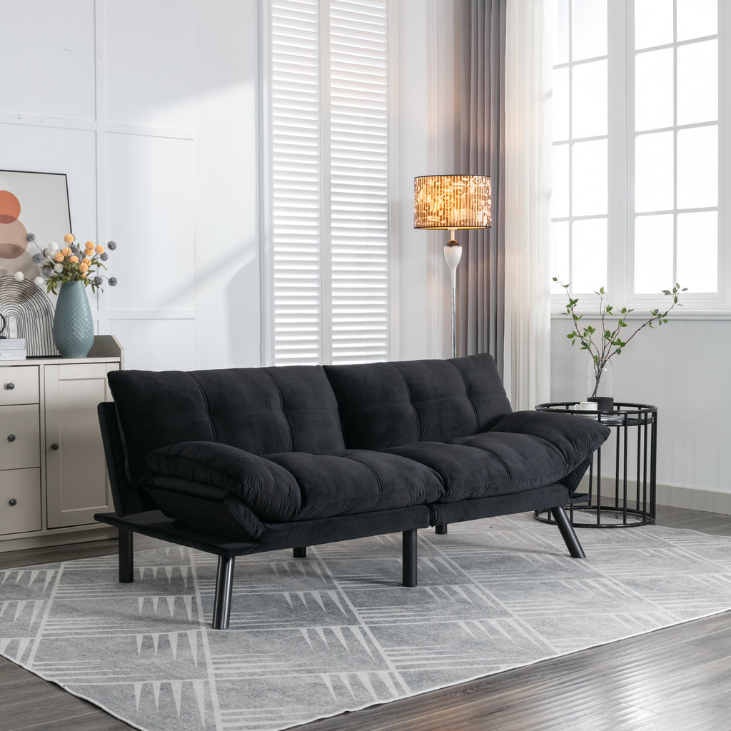Black Convertible Folding Modern sofa Bed - Grand Goldman Shop