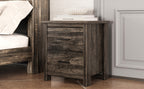 4PCS Bedroom Sets, Wooden Queen Size Bed Frame with Storage Headboard and Charging Station, 2 Nightstands with 2 Drawers, 1 Dresser with 5 Drawers, Antique Gray - Grand Goldman Shop