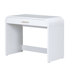 39' Makeup Vanity Table with Mirror Touch Screen Lighted Mirror, Dressing Table with Drawer for Bedroom, White - Grand Goldman Shop