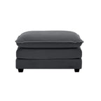 Ottoman Footstool in Corduroy Fabric, Can be Used with 2 Seater Sofas, 3 Seater Sofas and 4 Seater Sofas,Grey Corduroy Fabric - Grand Goldman Shop