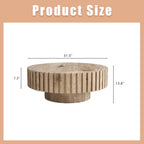 Modern minimalist circular coffee table 31.4'' with natural wood texture, stable and durable, enhancing spatial aesthetics suitable for living rooms, study rooms and offices. - Grand Goldman Shop