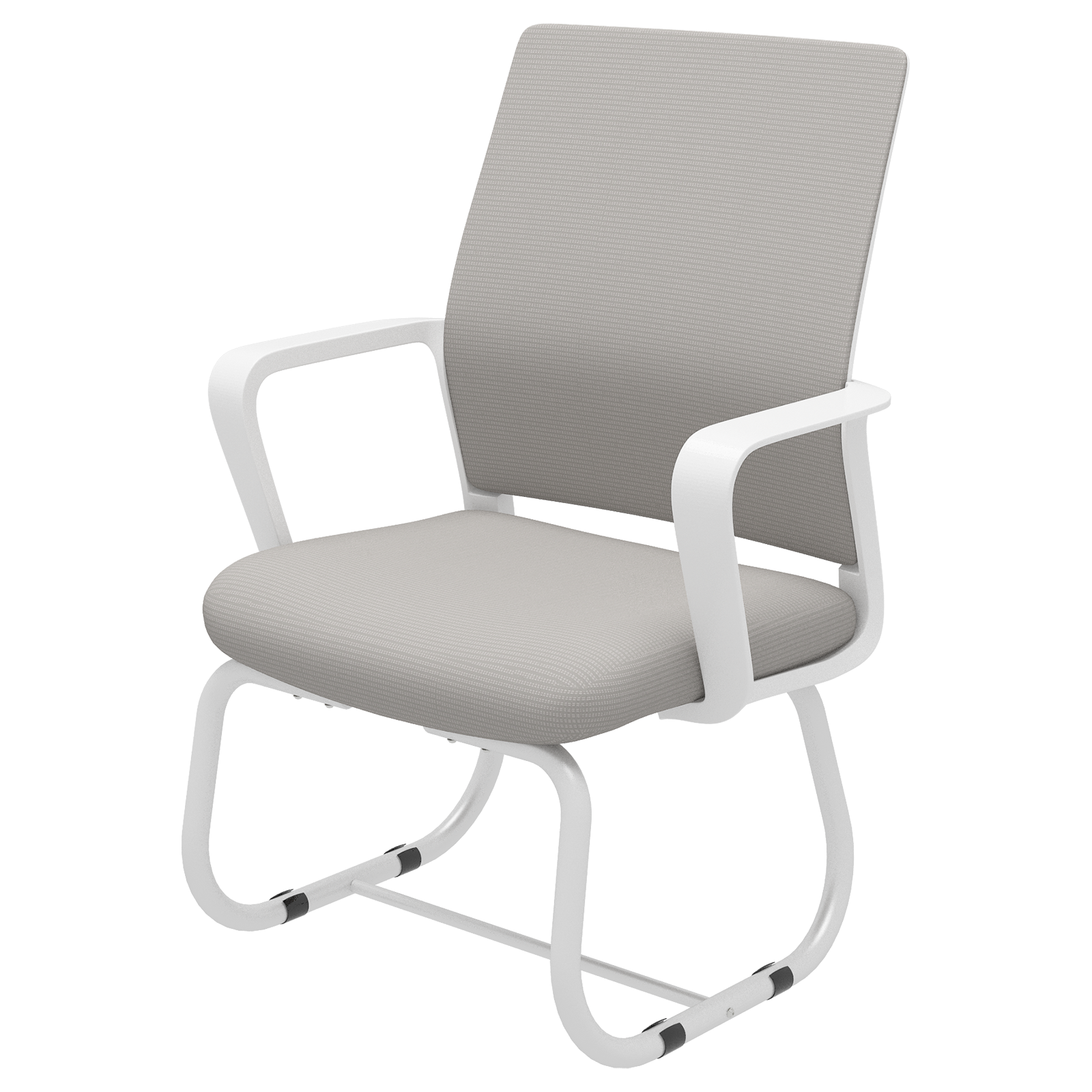 Minimalist Modern Office Chair with Metal Frame, Soft Mesh Backrest, White+Gray, for Home and Office Use - Grand Goldman