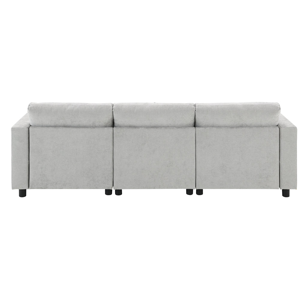 [VIDEO]86.5'' Chenille Modular Sectional Sofa with Storage Pockets, 5 Seat U Shaped Couch Set with Pillows,Free Combination,Modern Cloud Sofa with 2 Movable Ottoman for Living Room,Apartment,3 Colors - Grand Goldman Shop