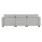 [VIDEO]86.5'' Chenille Modular Sectional Sofa with Storage Pockets, 5 Seat U Shaped Couch Set with Pillows,Free Combination,Modern Cloud Sofa with 2 Movable Ottoman for Living Room,Apartment,3 Colors - Grand Goldman Shop