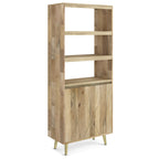 Jager - Bookshelf with Doors - Natural | Premium Home Decor - Grand Goldman