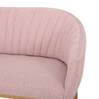 Mid Century Modern Loveseat with Channel Stitched Backrest - Grand Goldman Shop