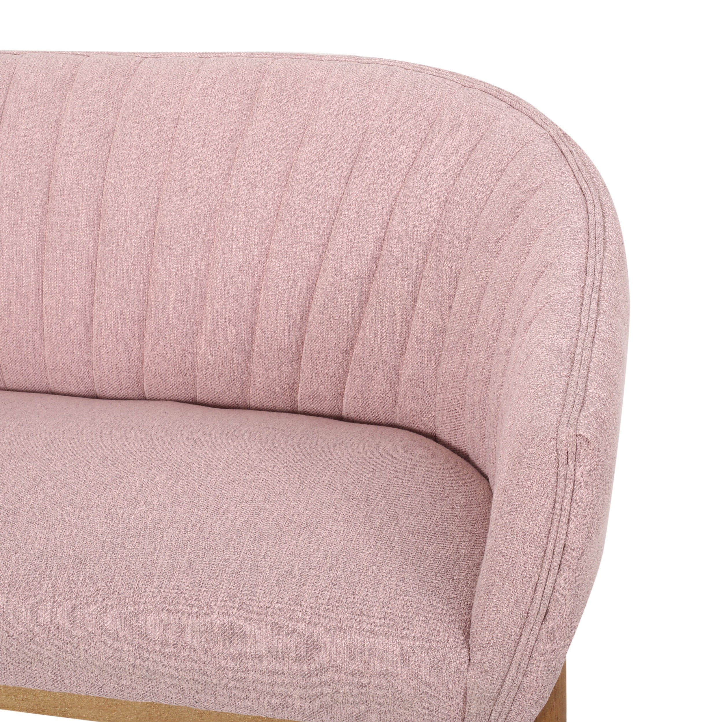 Mid Century Modern Loveseat with Channel Stitched Backrest - Grand Goldman Shop