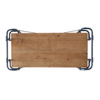 Yorktown Industrial 5-Shelf Bookcase with Metal Pipework and Solid Fir in Natural Finish - Grand Goldman Shop