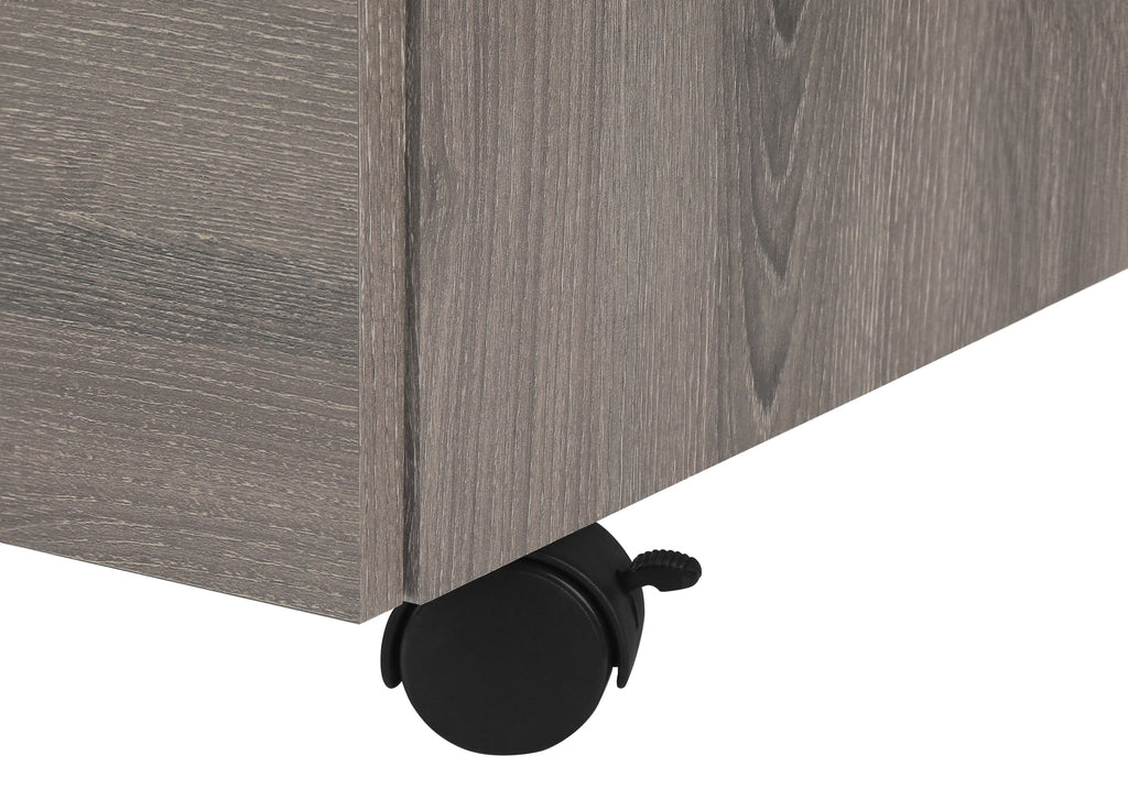 File Cabinet, Rolling Mobile, Storage Drawers, Printer Stand, Office, Work, Brown Laminate, Contemporary, Modern | Premium Ho
