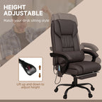 High Back Vibration Massage Office Chair with 6 Points, Hight Adjustable Computer Desk Chair, Reclining Office Chair with Ret