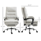 Vinsetto Microfibre Executive Massage Office Chair,  Computer Desk Chair, Heated Reclining Chair with Footrest, Double-tier P